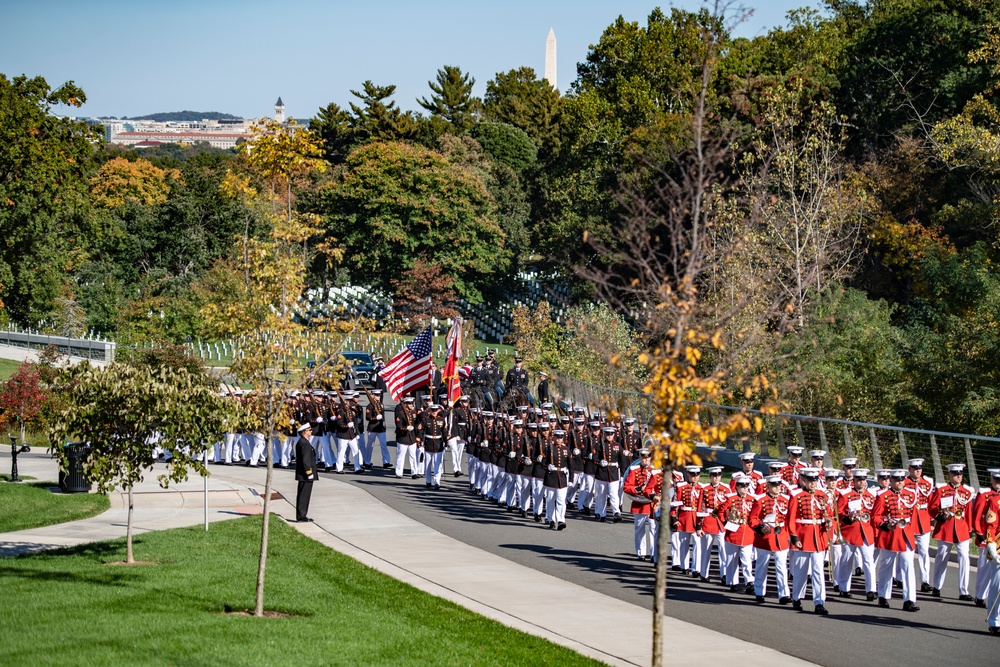 Military Funeral Honors with Funeral Escort are Conducted for U.S. Marine Corps Maj. Brendan O’Donnell in Section 83