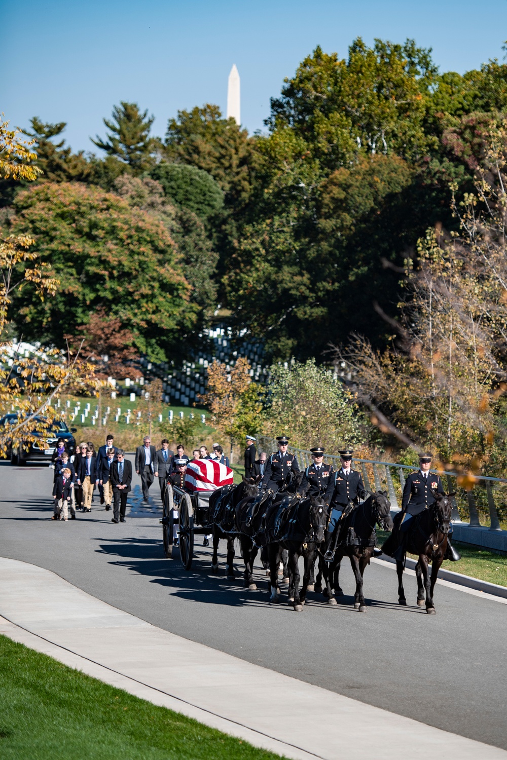 Military Funeral Honors with Funeral Escort are Conducted for U.S. Marine Corps Maj. Brendan O’Donnell in Section 83