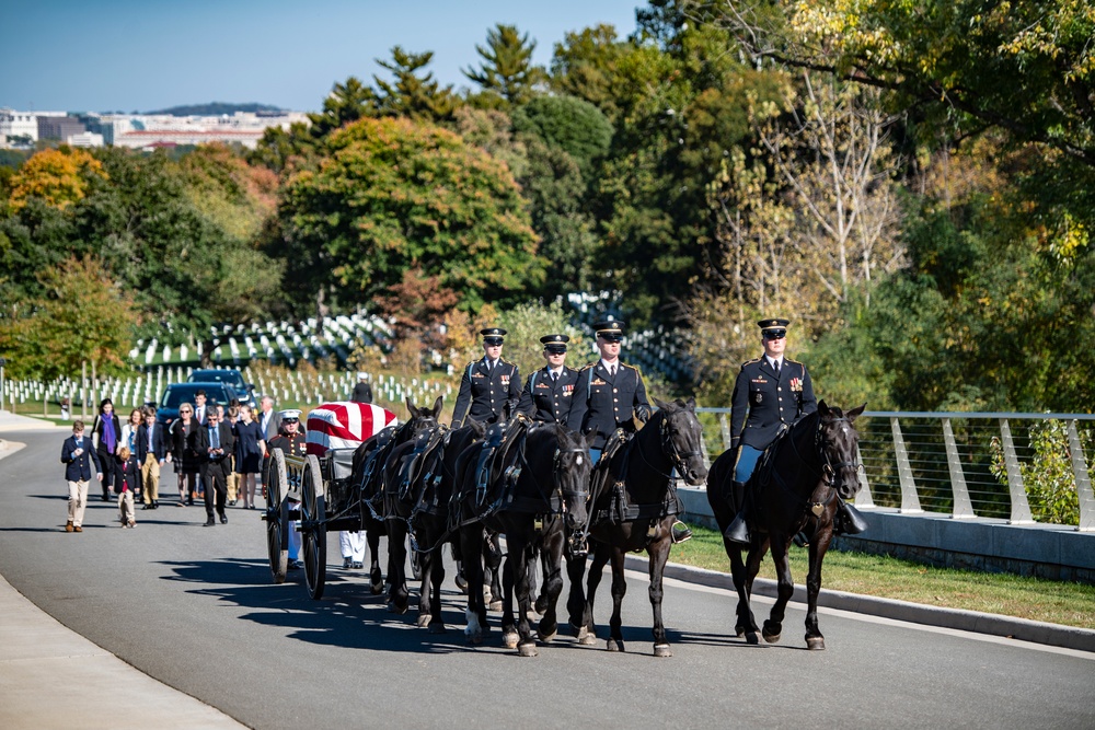 Military Funeral Honors with Funeral Escort are Conducted for U.S. Marine Corps Maj. Brendan O’Donnell in Section 83