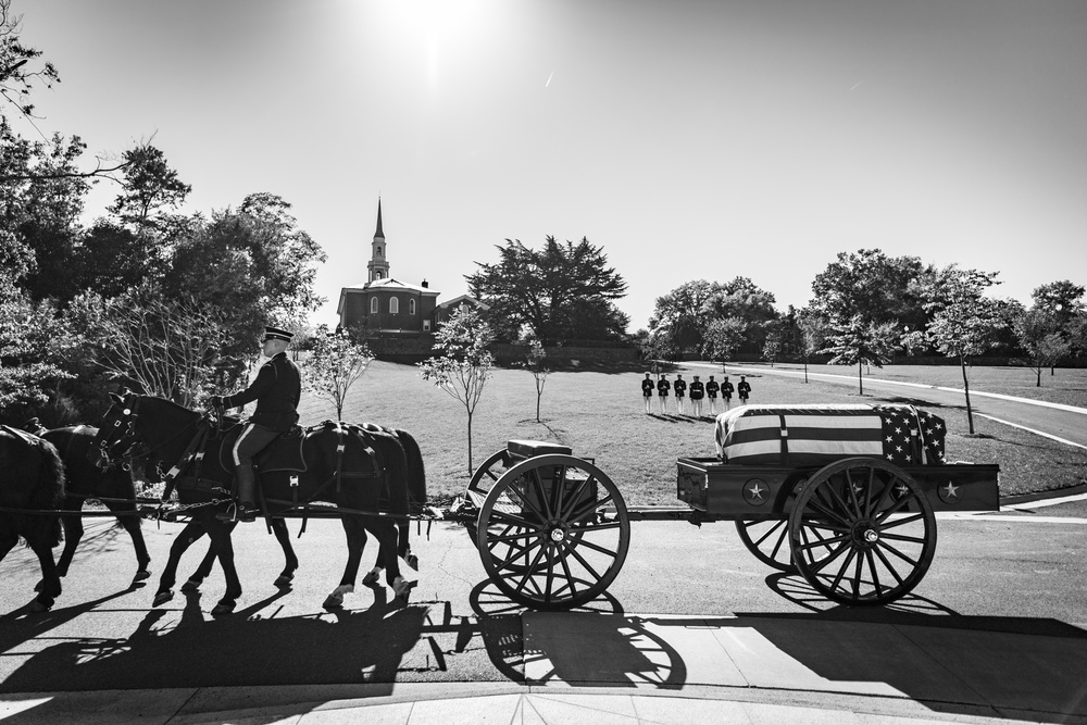 Military Funeral Honors with Funeral Escort are Conducted for U.S. Marine Corps Maj. Brendan O’Donnell in Section 83