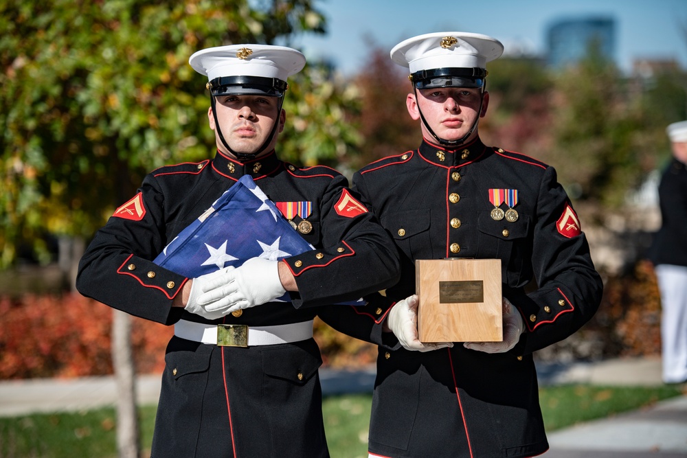 Military Funeral Honors with Funeral Escort are Conducted for U.S. Marine Corps Maj. Brendan O’Donnell in Section 83