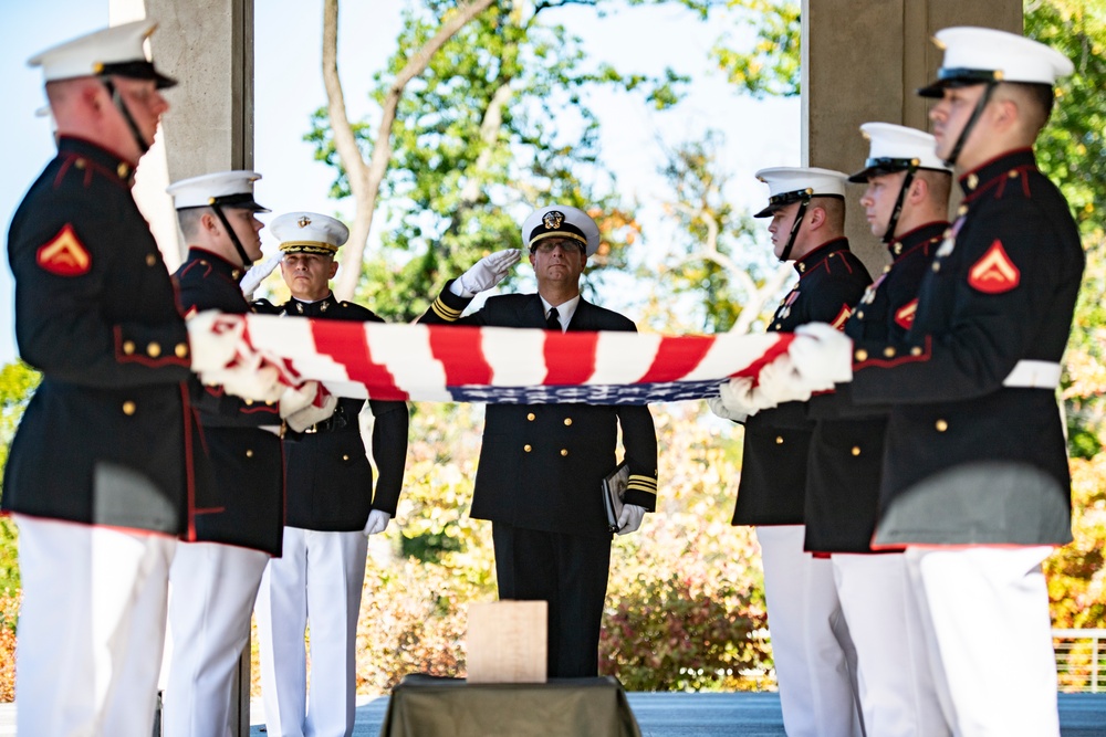 Military Funeral Honors with Funeral Escort are Conducted for U.S. Marine Corps Maj. Brendan O’Donnell in Section 83