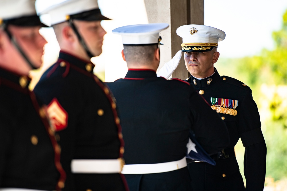 Military Funeral Honors with Funeral Escort are Conducted for U.S. Marine Corps Maj. Brendan O’Donnell in Section 83