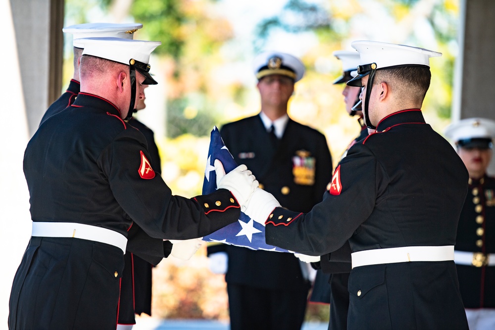 Military Funeral Honors with Funeral Escort are Conducted for U.S. Marine Corps Maj. Brendan O’Donnell in Section 83