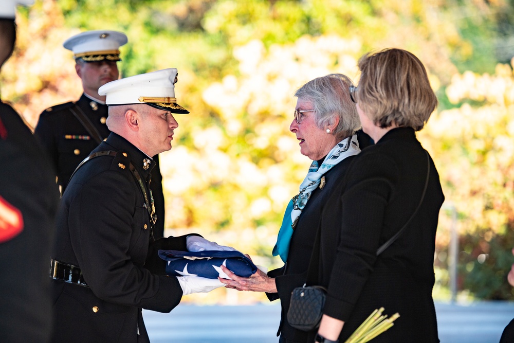 Military Funeral Honors with Funeral Escort are Conducted for U.S. Marine Corps Maj. Brendan O’Donnell in Section 83