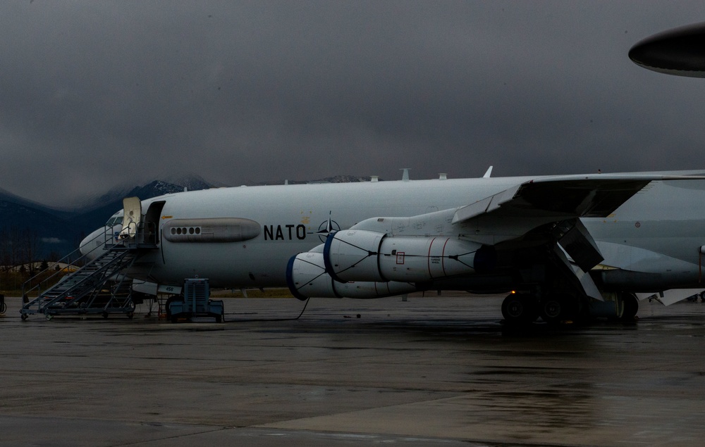 NATO E-3 AWACS reconnaissance plane lands at JBER during RF-A 23-1