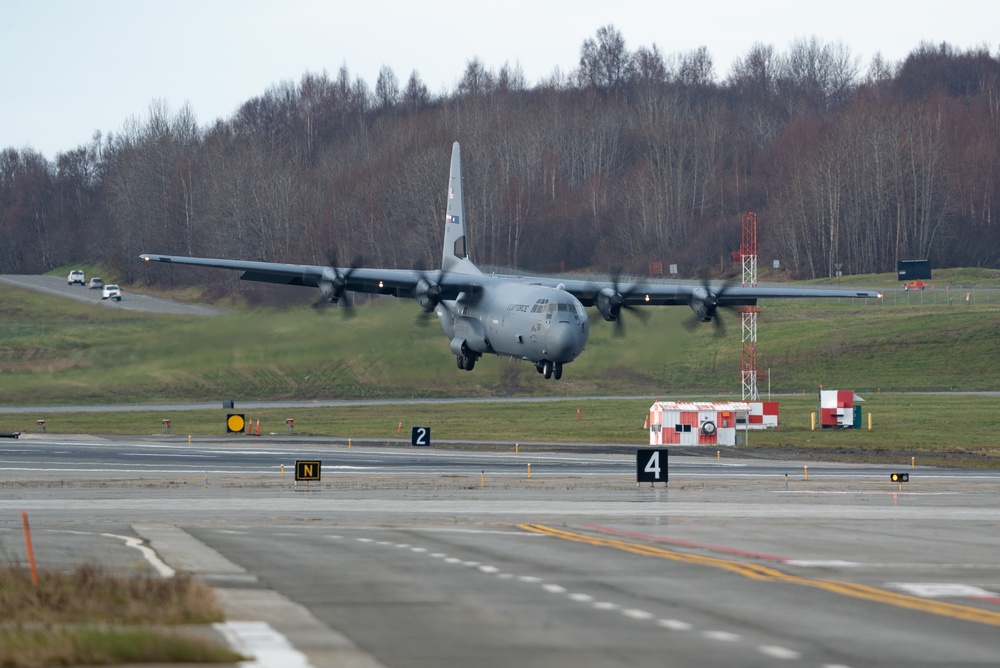 C-130s land at JBER during RF-A 23-1