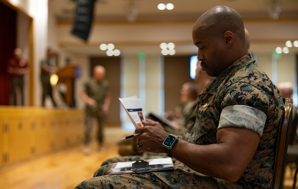 III MIG Marines Attend A Brief  On MCDP 8