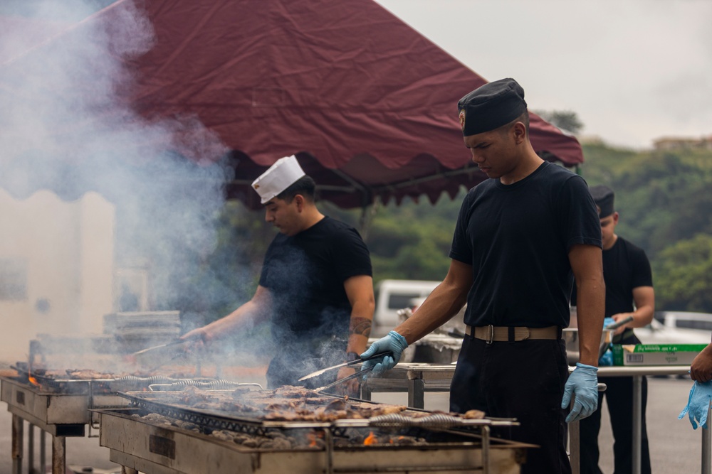 Cake and Steak; Camp Foster celebrates 247th Navy Birthday