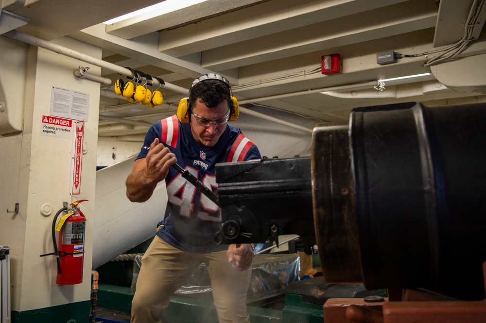 New England Patriots visit USS Constitution