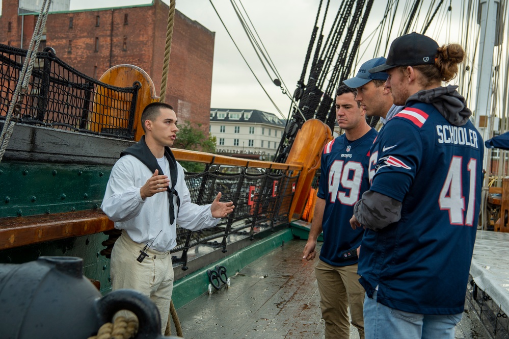 New England Patriots visit USS Constitution