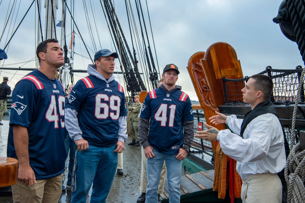 New England Patriots visit USS Constitution