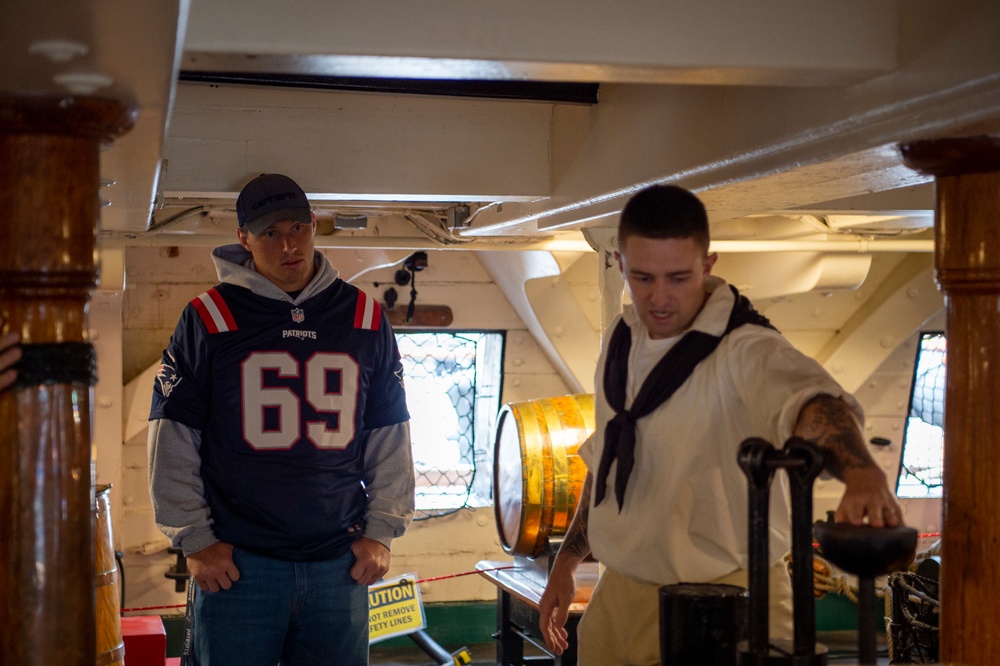 New England Patriots visit USS Constitution