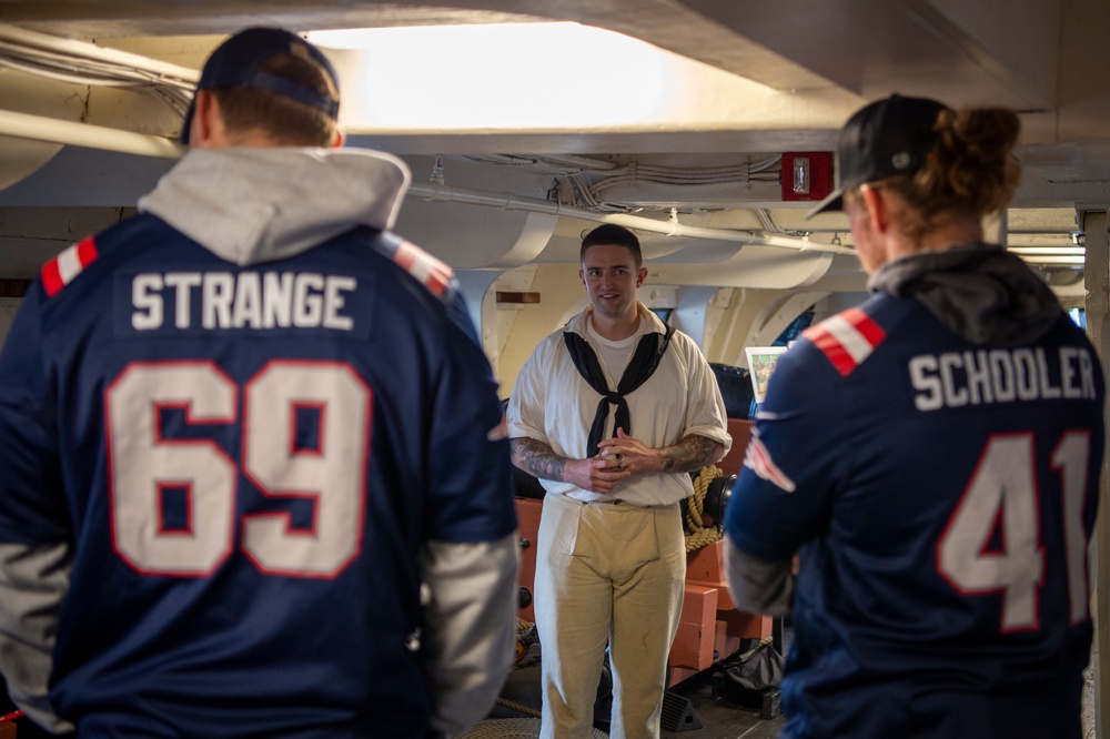 New England Patriots visit USS Constitution