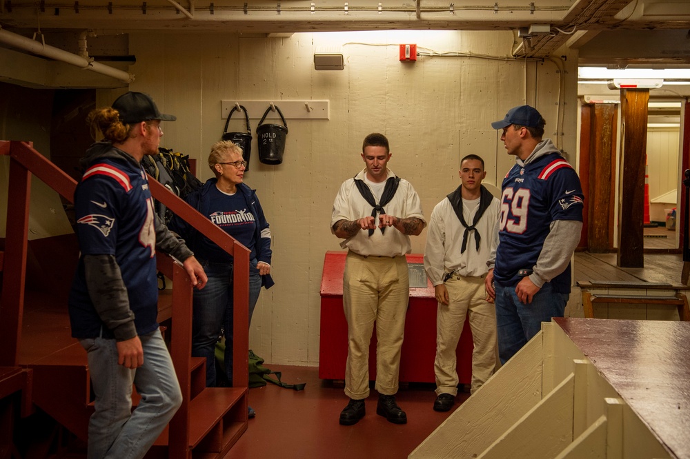 New England Patriots visit USS Constitution