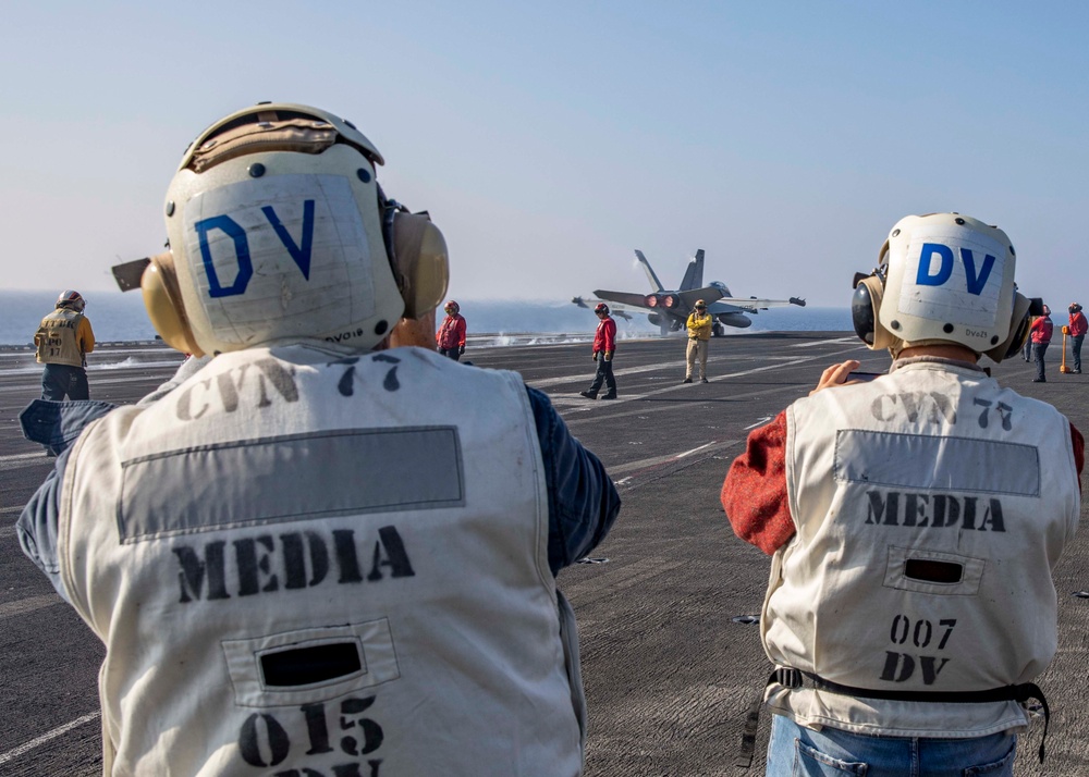 USS George H.W. Bush Distinguished Visitors