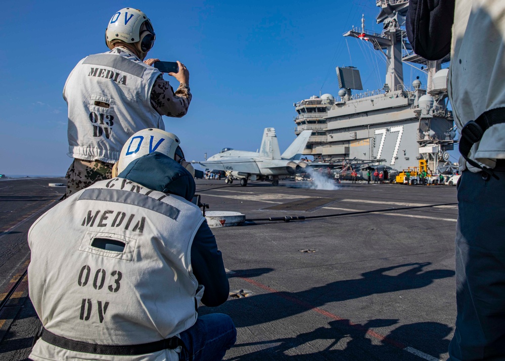 USS George H.W. Bush Distinguished Visitors