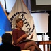 Chiderah Okoye moderates a cybersecurity panel at the 2022 National Defense Transportation Association – U.S. Transportation Command Fall Meeting