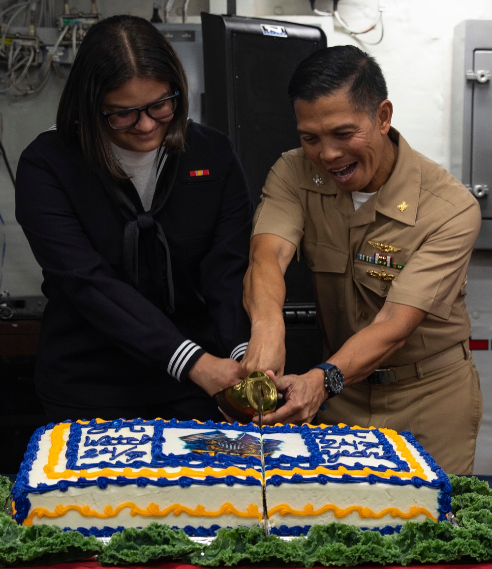 USS Makin Island Celebrates Navy's Birthday