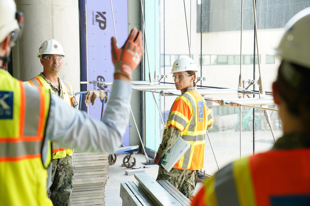 Rear Adm. Lore Aguayo Tours Walter Reed Construction