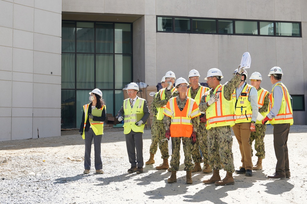 Rear Adm. Lore Aguayo Tours Walter Reed Construction