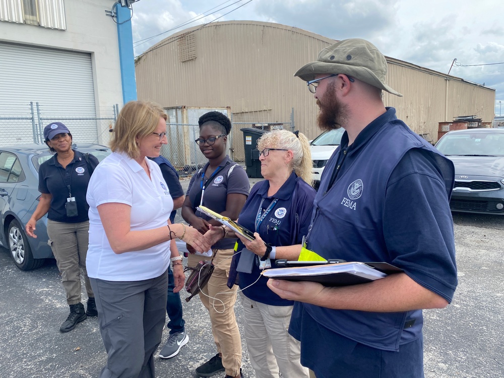 FEMA Administrator Criswell Canvasses Neighborhoods with Disaster Survivor Assistance Teams