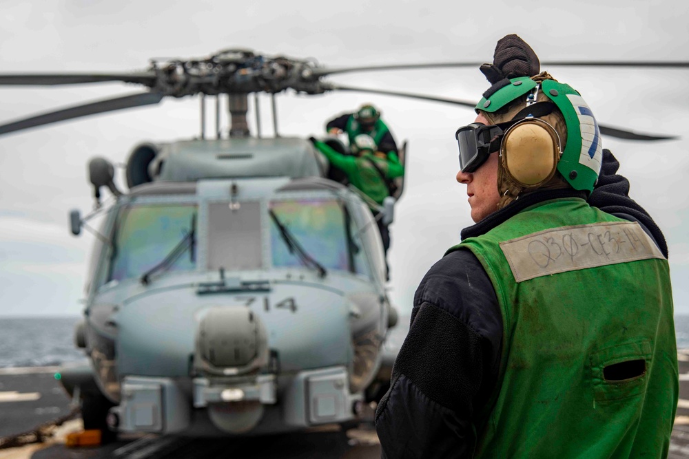 Helicopter Maintenance Aboard Chung-Hoon