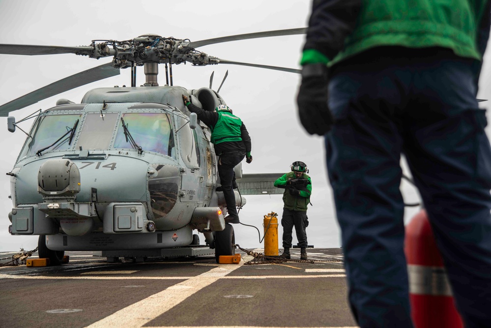 Helicopter Maintenance Aboard Chung-Hoon