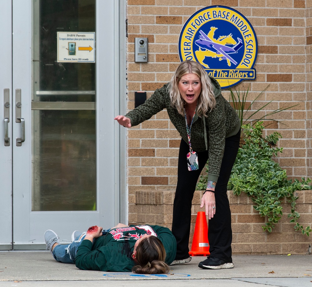 Team Dover, community first responders work together in active shooter exercise