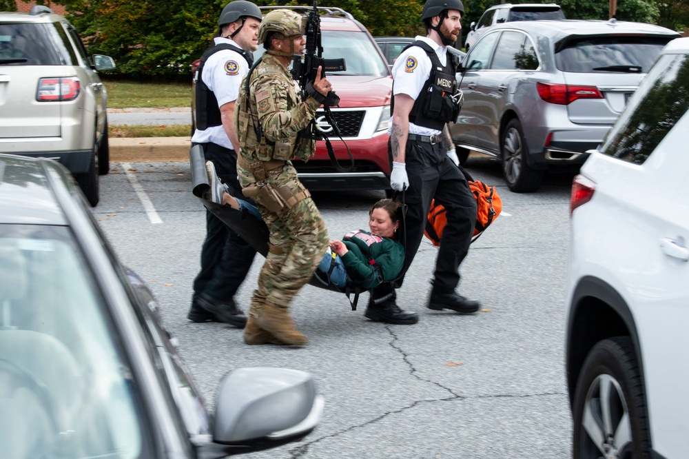 Team Dover, community first responders work together in active shooter exercise