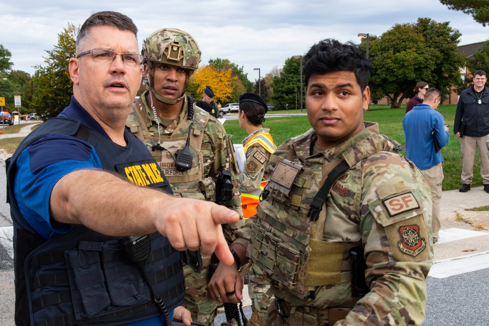 Team Dover, community first responders work together in active shooter exercise