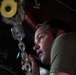 Aircraft maintainer inspects KC-135 engine