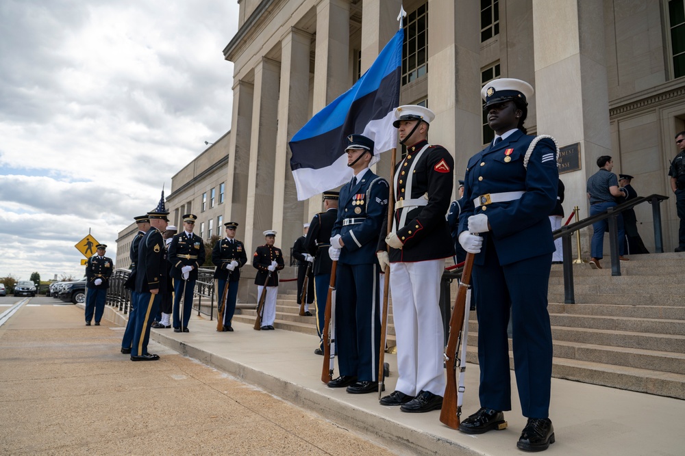 Secretary Austin hosts Estonian Defense Minister Hanno Pevkur