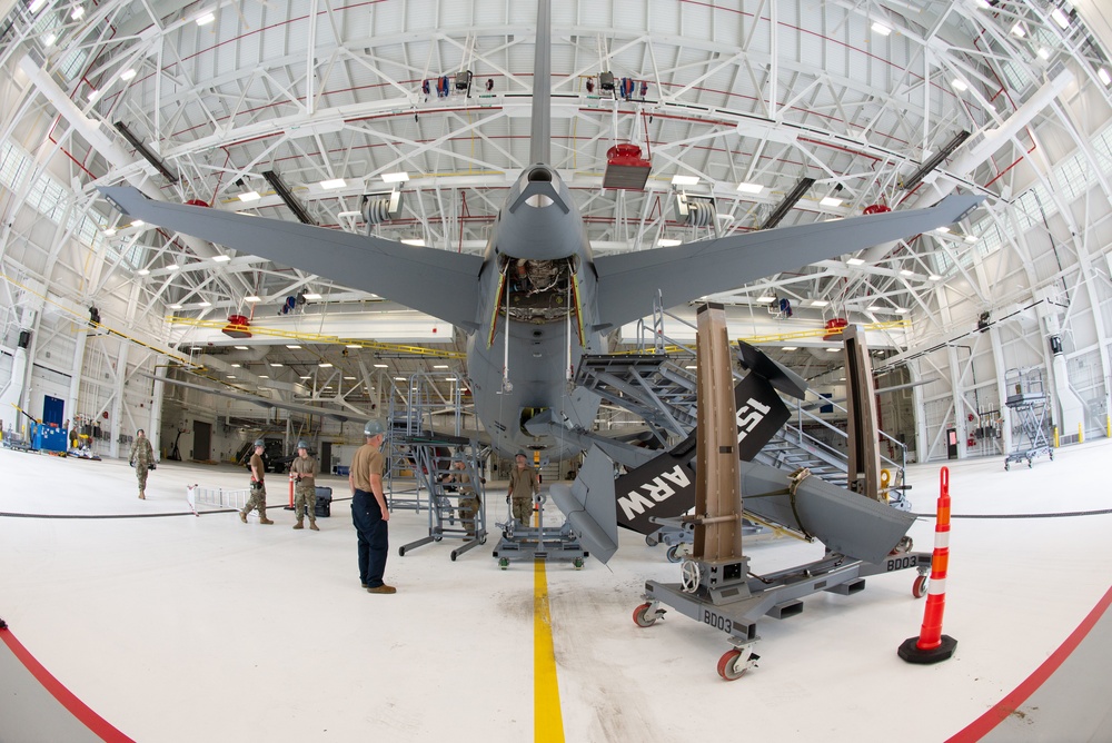 Pease Airmen Complete First APU Install in KC-46