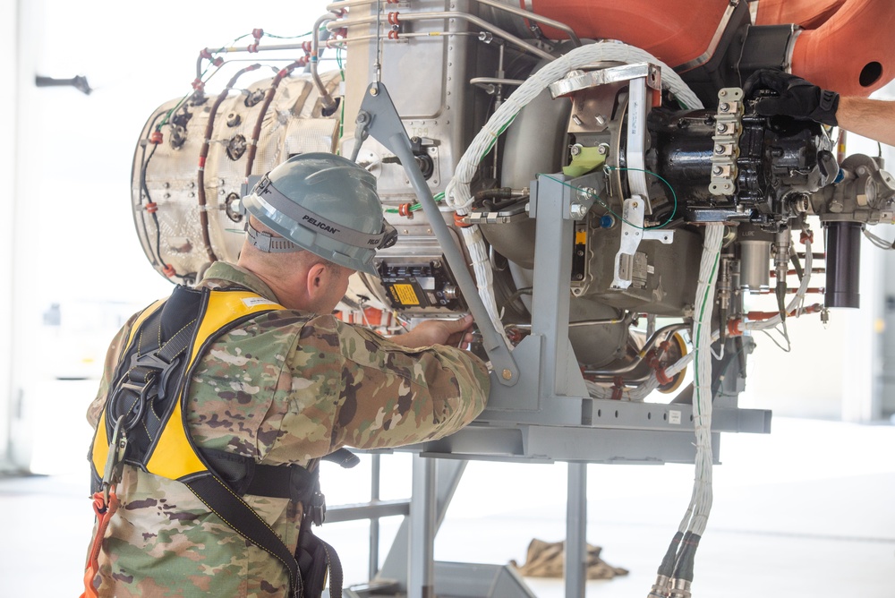 Pease Airmen Complete First APU Install in KC-46