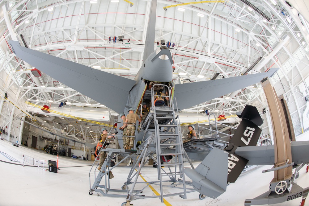 Pease Airmen Complete First APU Install in KC-46