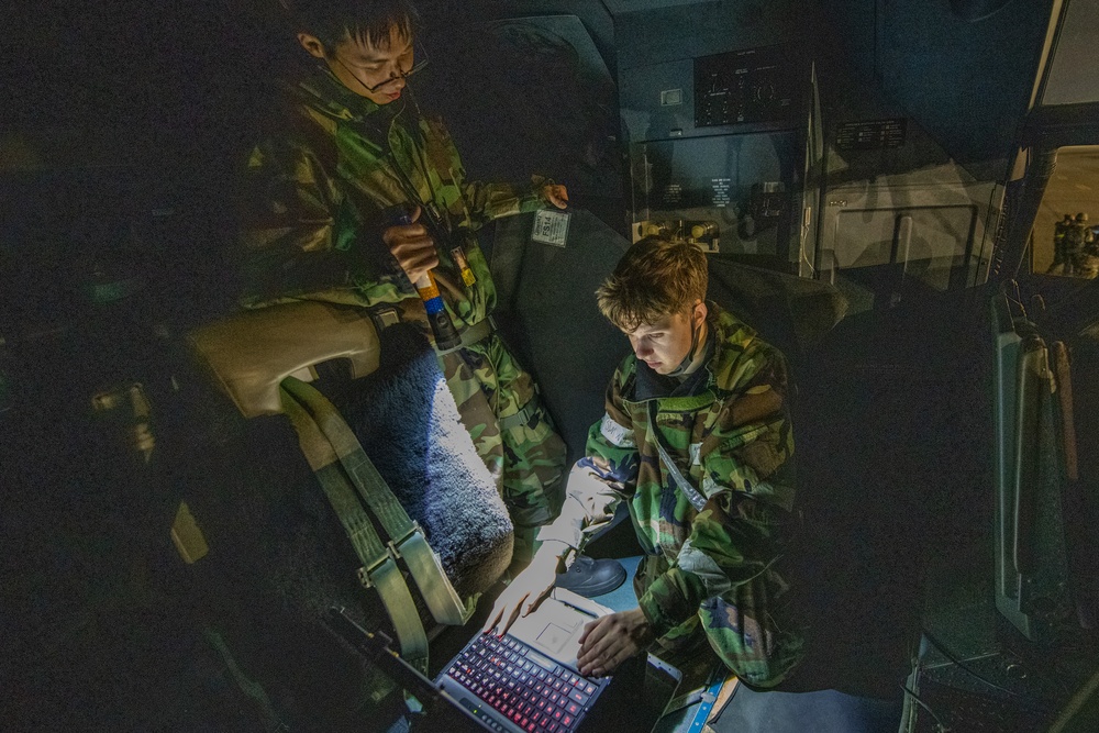 374th MXS armors a C-130J during an SRI