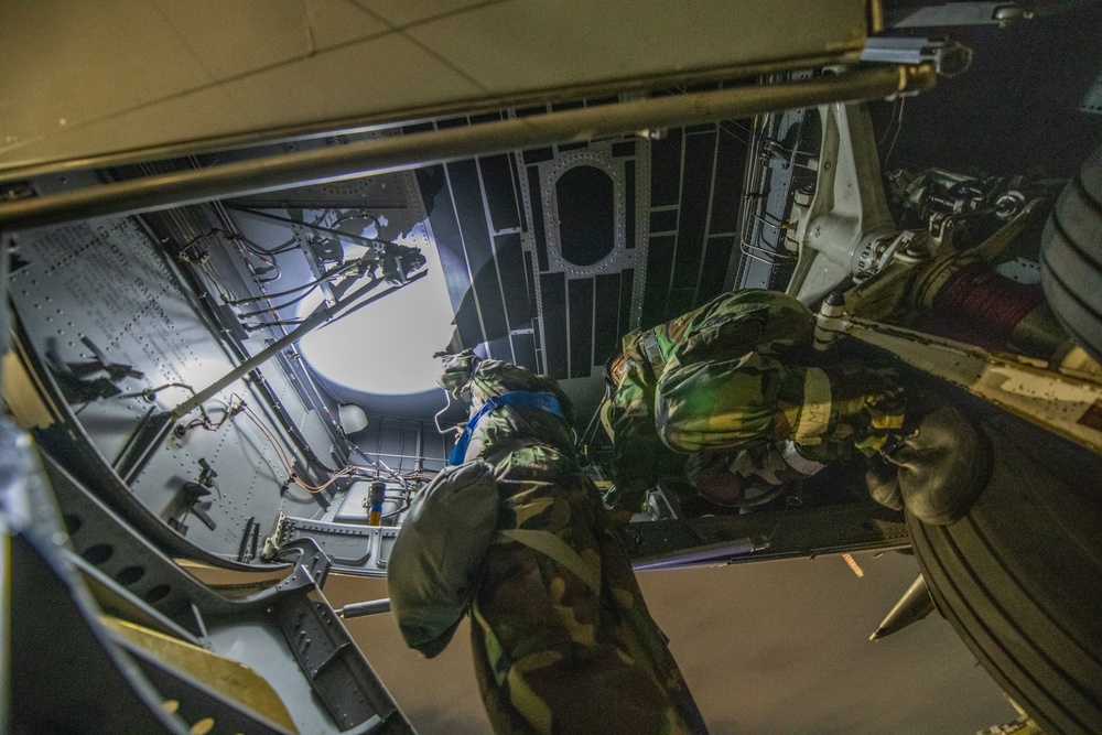 374th MXS armors a C-130J during an SRI