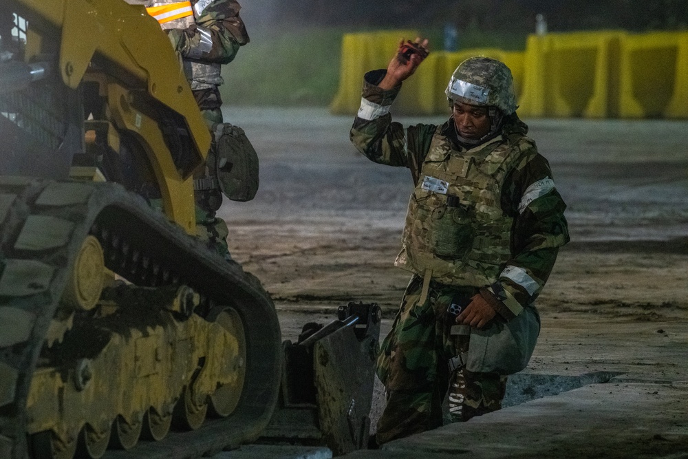 374th CES conduct Rapid Airfield Damage Repair during an SRI