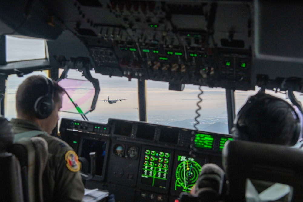 Yokota Air Base executes show of force formation flight during the Samurai Readiness Inspection