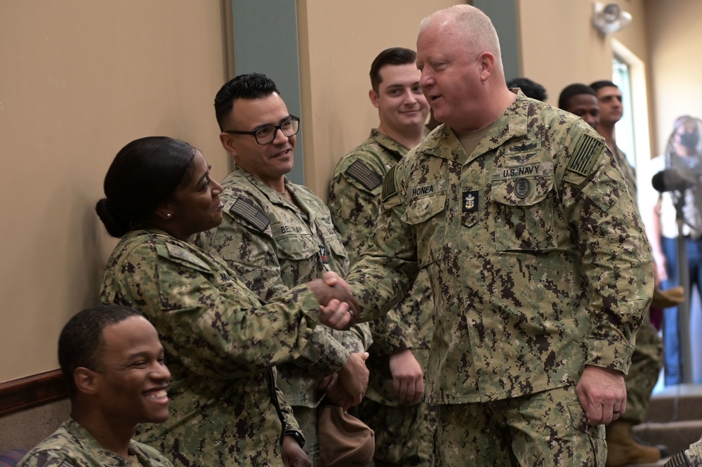 Master Chief Petty Officer of the Navy James Honea Visits Naval Station Mayport