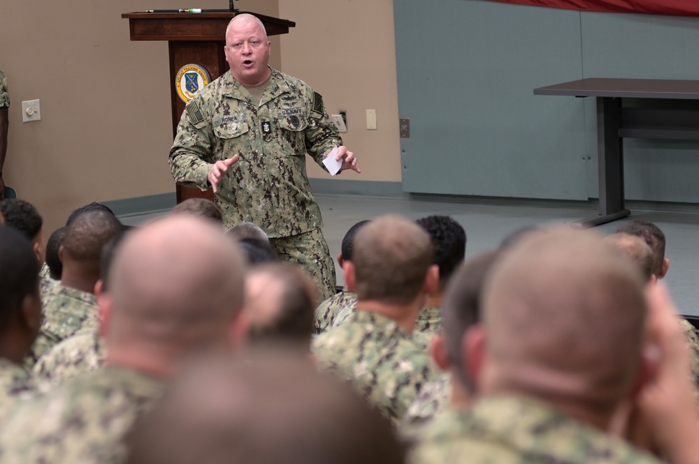 Master Chief Petty Officer of the Navy James Honea Visits Naval Station Mayport