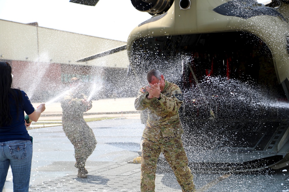 Water cannon salute for Frontier's first flight to Green Bay