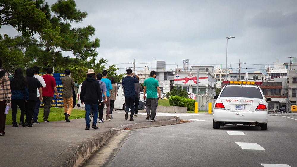 U.S. Marines and Local Residents Participate in a Tsunami Evacuation Drill During Exercise Constant Vigilance 2022