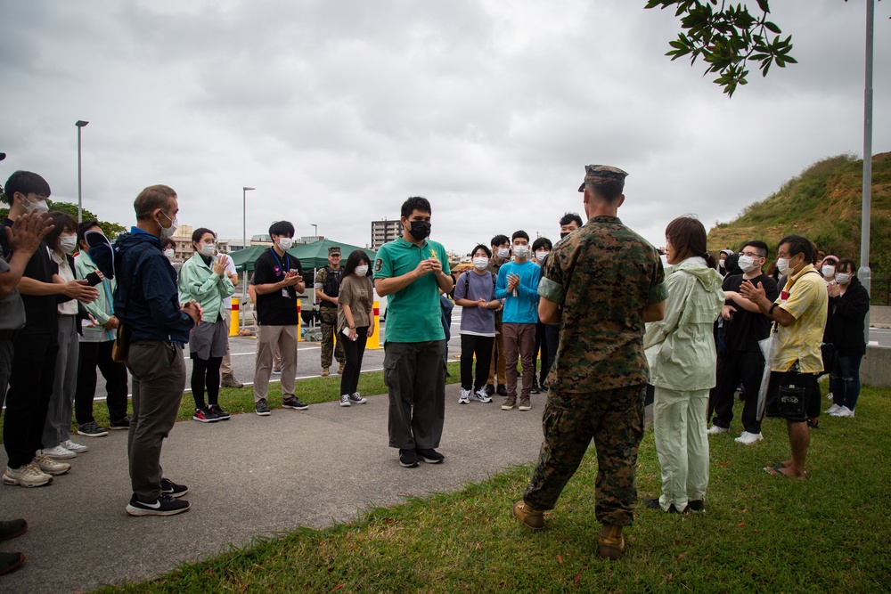 U.S. Marines and Local Residents Participate in a Tsunami Evacuation Drill During Exercise Constant Vigilance 2022