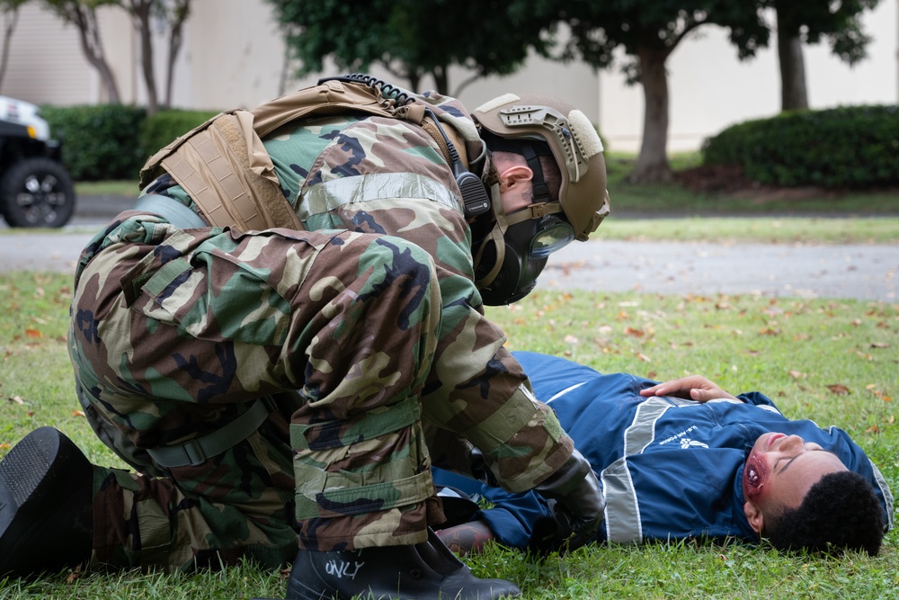 Yokota Airmen simulate mass casualty response