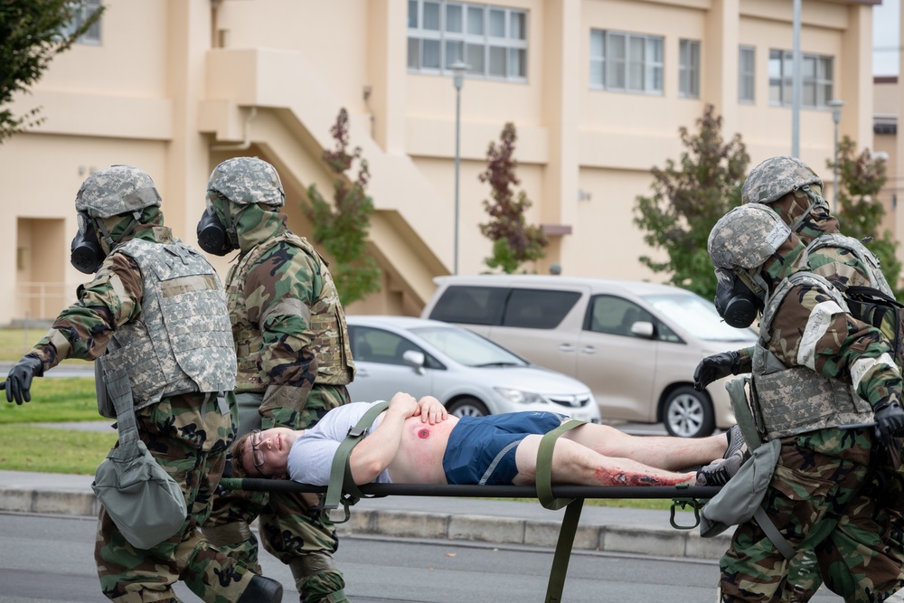 Yokota Airmen simulate mass casualty response