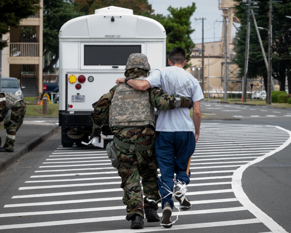 Yokota Airmen simulate mass casualty response