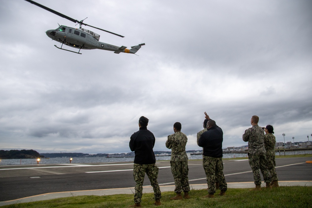 USNMRTC Yokosuka and Yokota Air Base Staff Education and Training (SEAT) partner to perform UH-1N helicopter mass casualty drill components