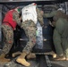 Combat Logistics Regiment 37 supports simulated medical resupply with Marine Heavy Helicopter Squadron 361